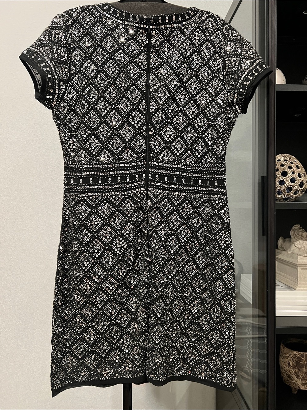Endless Rose Black Beaded V-Neck Mini Dress - Picture 6 of 6